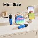 YLL Mini Karaoke Machine for Kids Adults, Portable Bluetooth Speaker with 2 Wireless Microphones, Birthday Gifts Toys for Girls Boys Ages 3, 4, 5, 6, 7, 8, 9,10,11,12+ Years Old Toddler (Royal-Blue) by TinyTreasures Baby Boutique
