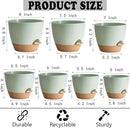 Self Watering Plant Pot with Drainage Hole,Plant Pots Outdoor Flower Pots for Indoor Plants,Modern Green Plastic Self Watering Planters Succulent Pot 7pcs/Set by GreenHaven Gardens