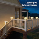 NIORSUN Solar Post Lights Outdoor 6 Pack, 2 Modes LED, Deck Fence Post Solar Lights for 3.5x3.5 4x4 5x5 5.5x5.5 Caps Patio Garden Decoration, White by GreenHaven Gardens