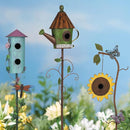 BAYN 57” Bird Houses Stake for Outside, Metal Wild Bird Feeder Birdhouse Stake Pole with Sunflower Design Outdoor Decorations for Patio, Backyard, Garden by GreenHaven Gardens