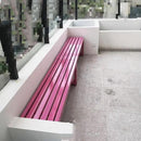 Weatherproof Metal Dining Bench, Outdoor Bench Backless Patio Bench 2-Person Farmhouse Bench Garden Bench for Kitchen, Living Room, Entryway(Pink,40in) by GreenHaven Gardens