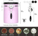 35OZ Coffee Canister for ground coffee with Date Tracker,pink 304 Stainless Steel Kitchen Food Airtight storage container for Coffee Beans or Grounds, Tea, Sugar by CozyNest Decor