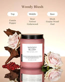 M&SENSE Rose Oud Wood Soy Candles 2 Wick, Large Scented Candles 19.4oz 110 Hour Long Lasting Burn Non Toxic Natural Luxury Aromatherapy Gifts for Women & Relaxing Spa Yoga by CozyNest Decor