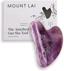 Mount Lai Amethyst Gua Sha Facial Tool – The Stone of Inner Clarity – 100% Genuine Amethyst Stone Face Sculpting Tool for Lymphatic Drainage, Puffiness Reduction & Confident Radiance by CozyNest Decor