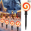 Ultimate Unicorn Christmas Decoration Lollipop Pathway Lights, Pathway Lights Decoration, Red Peppermint Lights Outdoor with Stakes, LED Lollipop Lights for Pathway Yard Sidewalk Garden Rooftop by GreenHaven Gardens