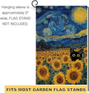 BLKWHT Summer Sunflower Cat Garden Flag 12x18 Vertical Double Sided Blue Sky Welcome Farmhouse Holiday Outside Decorations Burlap Yard Flag BW822 by GreenHaven Gardens