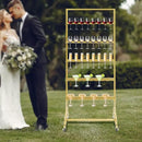 40 Slots Champagne Holder Stand for Party, Wine Glass Display Wall Holder, Stable Wine Glass Stemware Rack for Bar, Wedding, Party (Gold) by CozyNest Decor