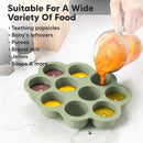 KeaBabies Silicone Food Freezer Trays with Lid, 2oz x 10 Pods Baby Food Storage Containers, Easy Puree Meal Prep, Breast Milk Silicone Freezer Molds, Dishwasher, Microwave Safe, BPA-Free (Sage) by TinyTreasures Baby Boutique
