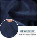 H.VERSAILTEX Velvet Stretch Individual Chaise Cover Sectional Couch Covers for L Shaped Sofa Both Left/Right Furniture Protector Seat Cushion Sofa Cover (1 Piece Chaise Cover, Navy) by CozyNest Decor