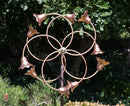 Stanwood Wind Sculpture: Kinetic Copper Dual Spinner - Tumbling Flowers by CozyNest Decor