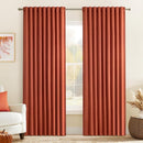 MIULEE Back Tab Burnt Orange Blackout Curtains 84 Inch Length 2 Panels Set for Living Room Bedroom, Fall Terracotta Rod Pocket/Pinch Pleated Thermal Insulated Room Darkening Light Blocking Curtains by TinyTreasures Baby Boutique