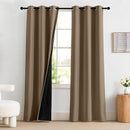 NICETOWN 100% Blackout Curtains for Bedroom 84 inch Long Thermal Insulated Blackout Curtains for Living Room, Energy Saving Grommet Drapes for Patio Door (1 Pair, Khaki, 42W x 84L) by TinyTreasures Baby Boutique