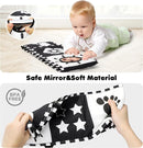 URMYWO Black and White Tummy Time High Contrast Newborn Toys 0-3 Months, Soft Baby Book, Visual Stimulation Montessori Sensory Infant Toys 0-6-12 Months, Shower Gift for Boys Girls by TinyTreasures Baby Boutique