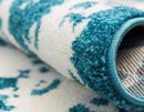Unique Loom Rosso Collection Vintage Traditional Distressed Blue Round Rug (8' 0 x 8' 0) by CozyNest Decor
