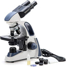 SWIFT SW380B 40X-2500X Magnification, Siedentopf Head, Research-Grade Binocular Compound Lab Microscope with Wide-Field 10X and 25X Eyepieces, Mechanical Stage, Ultra-Precise Focusing by TinyTreasures Baby Boutique