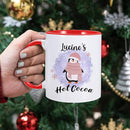Custom Hot Cocoa Mugs Personalized Christmas Coffee Mugs with Name Customized Hot Chocolate Mug for Kids 11 oz Winter Holiday Cups Xmas Snowman Reindeer Mug Christmas Gifts for Family Boys Girls by TinyTreasures Baby Boutique