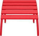 WestinTrends Outdoor Ottoman, Patio Adirondack Ottoman Foot Rest, All Weather Poly Lumber Folding Foot Stool for Adirondack Chair, Widely Used for Outside Porch Pool Lawn Backyard, Red by CozyNest Decor
