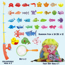 CozyBomB™ Magnetic Fishing Toys Game Set for Kids | Water Table Bathtub Kiddie Pool Party & Pole Rod Net, Plastic Floating Fish Toddler Color Ocean Sea Animals Birthday Age 3 4 5 6 Year by TinyTreasures Baby Boutique
