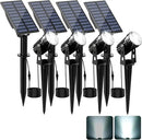 Solar Spot Lights Outdoor, Solar Landscape Spotlights IP65 Waterproof 9.8ft Cable, Auto On/Off Outdoor Wall Lights for Garden Yard Driveway Porch Walkway Pool (1-in-1 6000K Cold White 4 Pack) by GreenHaven Gardens