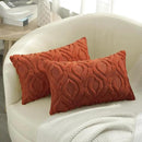 decorUhome Fall Throw Pillow Covers 12x20 Inch Set of 2, Soft Plush Decorative Faux Fur Rust Solid Couch Pillow Covers, Accent Farmhouse Neutral Lumbar Euro Pillow Cases for Sofa Bed Living Room by CozyNest Decor