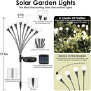 2025 Solar Lights Outdoor Waterproof , 8 Pack Solar Garden Lights, Solar Firefly Lights Outdoor Waterproof, Solar Twinkle Swaying Fairy Light for Yard Patio Pathway Garden Decoration (Cold White) by GreenHaven Gardens