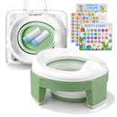 MCGMITT Portable Potty for Kids Travel - Foldable Training Toilet Chair for Toddler Girls with Storage Bags, Potty Training Toilet for Outdoor and Indoor Easy to Clean(Green) by TinyTreasures Baby Boutique