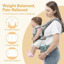 Baby Carrier Newborn to Toddlers - Ergonomic Adjustable Soft Breathable Comfort Infant Carrier for 7-35lbs, Enhanced Support, Easier to Wear (Grey) by TinyTreasures Baby Boutique