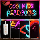 Cool Kids Read Books Neon Sign Reading Corner for Kids Neon Signs for Wall Decor LED Light Library Classroom Book Club Christmas Gift for Kids & Teens(5V2A) by GreenHaven Gardens