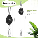 Plant Pulleys, Heavy Duty Retractable Hangers, 304 Stainless Steel Rope, Auto Plant Holder, Adjustable Climbing Hook for Garden Baskets, Watering, or Bird Feeders 2PC (Black) by GreenHaven Gardens