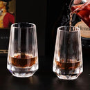 KAMMAK Crystal Whiskey Glasses Set of 2, Handcrafted Shot Glasses Stemless, 3.38oz Hand Blown White Cocktail Glasses, Engagement Gifts for Couples, Women, Men by CozyNest Decor