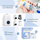 Professional Deep Cleaning Detergent Tablets for All Baby Bottle Washers, Washer Tablets for Bottle Washer and Sterilizer and Dryer, Easy to Use (150Pcs) by CozyNest Decor