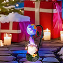 Garden Gnomes Outdoor Statue with Solar Lights Welcome Gnome Home Garden Decor Mom Gifts for Yard Patio Home Garden