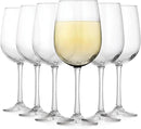 Libbey Vina White Wine Glasses Set of 6, 18.25 Oz Elegant, Fancy Glasses Drinking Set, Stemmed Wine Glasses for Weddings, Birthdays, Parties and More by CozyNest Decor