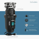 Moen Prep Series PRO 1/2 HP Continuous Feed Compact Garbage Disposal, Power Cord Included, GXP50C (Pack of 2) by CozyNest Decor
