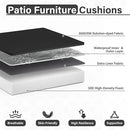 Patio Chair Cushions 17 X 16 X 3 Inch Waterproof Outdoor Seat Cushions for Patio Furniture, Outdoor Sofa Couch Pads with Ties & Handle, Set of 2, Black by GreenHaven Gardens