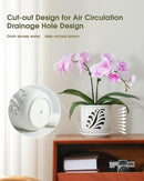 Ceramic Orchid Pot, 6 Inch Orchid Pots with Holes and Saucer for Indoor/Outdoor Plants Drainage & Air Circulation, White Orchid Planter for Repotting or New Plants by GreenHaven Gardens