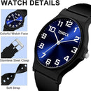 Kids Analog Watch Boys Girls, 30M Waterproof, Sports Watch for Boys, Easy to Read Children's Thin Dial Wrist Watches with Soft Band, for Ages 5-15 Kids Great Birthday Gifts Christmas Day by TinyTreasures Baby Boutique