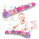 Baby Girls Toys 0-6 Month Baby Stuffed Animal Toys for 0-6 6-12 Months & A Pair of Wrist | Baby Musical Caterpillar Tummy Time Toy | Newborn Infant Sensory Toy for 1 2 Years Old Boys Girls. by TinyTreasures Baby Boutique