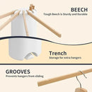 Wall Mounted Clothes Drying Rack Tripod,Foldable Drying Rack,Wall Mounted Drying Rack Clothing,Over The Door Drying Rack for Laundry Bedroom Household Wooden by CozyNest Decor
