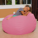 Posh Creations Bean Bag Chair for Kids, Teens, and Adults Includes Removable and Machine Washable Cover, Solid Pink, 38in - Large by TinyTreasures Baby Boutique