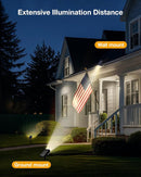Solar Power Spotlight Outdoor Waterproof Landscape LED Accent Lighting for Yard, Tree, Plants, Walls, Path, Garden, Statues, Adjustable Brightness,Dusk to Dawn Long Lasting 6 Pack Warm White by GreenHaven Gardens