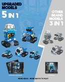 5 in 1 STEM Robot Building Toys for Boys Age 8-13, 494PCS Remote & App-Controlled Set Educational Coding Toy, Kids DIY Sound & Light Interactive Science Sets, Gift for Boys Girls 10-12 by TinyTreasures Baby Boutique