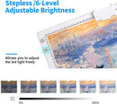 KOBAIBAN Wireless A3 Light Pad with Carry Bag, Foldable Stand, Top Clip, 3 Colors/Stepless/6-level Dimmable Brightness Rechargeable tracing Light Box/Board for Weeding Vinyl, Diamond Painting (White) by TinyTreasures Baby Boutique