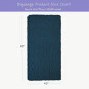 Bigacogo Chunky Knit Throw Blanket for Couch, 40x80 inches, 100% Hand Knitted with Thick Jumbo Chenille Yarn, Cozy Soft Large Rope Knot Cable Crochet Blankets for Sofa Bed Living Room, Deep Sea Blue by CozyNest Decor