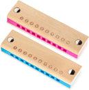 Koogel 2PCS Kids Harmonica, 10 Hole Wooden Beginner Mouth Organ Toy Musical Instruments for Kids Adults Birthday Gifts by TinyTreasures Baby Boutique
