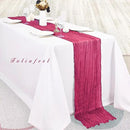 Hot Pink 6 Pack Cheesecloth Table Runner 10FT Boho Fabric Rustic Cheese Cloth Table Runner for Wedding 20 x 120 Inch Long Bridal Shower Baby Shower Gauze Sheer Birthday Party Table Decorations by CozyNest Decor