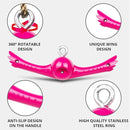 Ninja-Twister Swing Spins Set: Slackline Attachments - 360° Handle Twist-Spin Flips Toy Activate Ninja Powers - Ninja Warrior Accessories - Kids Ninja Hang Toys for Playground Backyard,Pink by TinyTreasures Baby Boutique