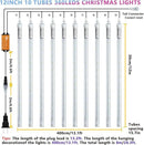 Meteor Shower Lights, Christmas Lights, 12 Inch 10 Tube 360 LED Rain Falling Icicle Cascading Lights for Xmas Tree Halloween Patio Garden Roof Eaves Decoration by GreenHaven Gardens