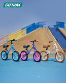 Gotrax KS12 Balance Bike for 2-5 Years Old, 12" Toddlers Bike with LED Light&Bell, Adjustable Soft Seat&Handlebar, Flat-Free Tires&Easy Assembly, Lightweight&No Pedal, Kids Toy Gift for Boys Girls by TinyTreasures Baby Boutique