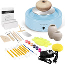 Mini Pottery Wheel Kit - 6" Pottery Wheel for Kids, Teens & Adults Beginners, 2 Lb Air Dry Clay & 18PCS Clay Tools Included, Crafts for Home DIY, Ceramic Work & Art Creatio by TinyTreasures Baby Boutique